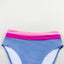 Light Blue Colorblock High Waisted Bikini Swimsuit